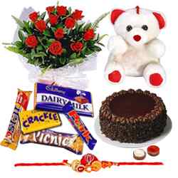 Lucky Rakhi, Soft Teddy, Roses, Cakes and Cadburys...