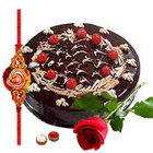 Cool Rakhi, Cream Rich Chocolate Cake, Yellow Rose...