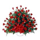 100 Enchanting Red Dutch Roses Arrangement...