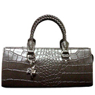 Bubbles Styled Grey Genuine Leather Ladies Leather...