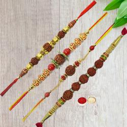 Fascinating Rudraksha Rakhi with Special Love...