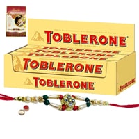 Delightful Toblerone with Free Nice Rakhi, Roli , Tilak and Chawal Delightful Toblerone with Free Nice Rakhi, Roli , Tilak and Chawal