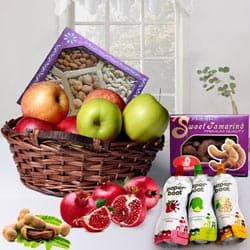 Delicious Happiness Everywhere Fruits N Dry Fruits Hamper Delicious Happiness Everywhere Fruits N Dry Fruits Hamper