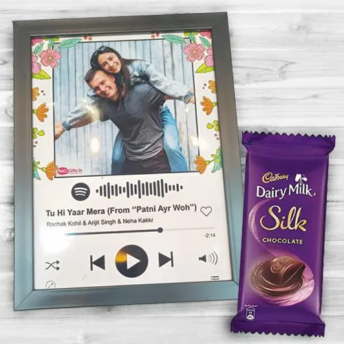 Wonderful Personalized Music Photo Frame with Cadbury Silk