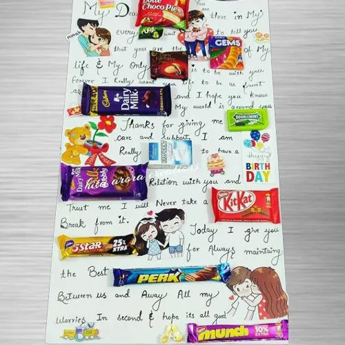 Ravishing Choco Message Card Full of Assorted Chocolates