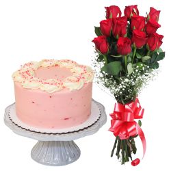 Dutch Red Roses with 1 Kg. Eggless Cake Dutch Red Roses with 1 Kg. Eggless Cake