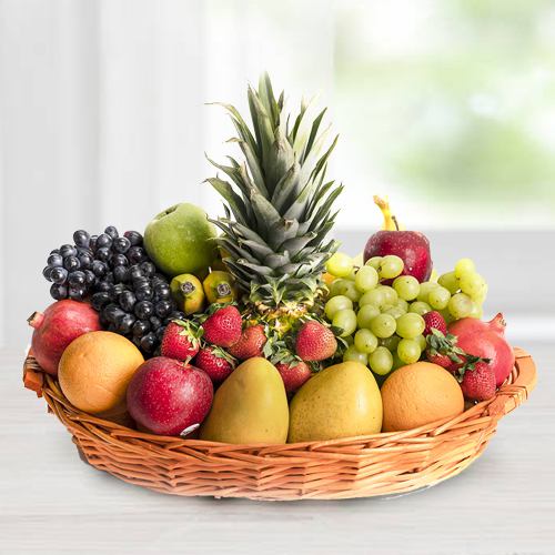 Delectable fresh fruits basket to ahmedabad  free shipping Delectable fresh fruits basket to ahmedabad  free shipping