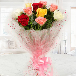 Artistic Love in the Air Mixed Roses Bouquet Artistic Love in the Air Mixed Roses Bouquet