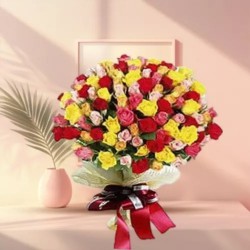 Multicolored Bouquet of Premium Mixed Roses Multicolored Bouquet of Premium Mixed Roses