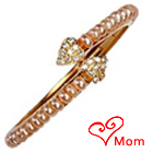 Trendy Forever in Love Pearl Bangles with Heart(1 Row) Trendy Forever in Love Pearl Bangles with Heart(1 Row)
