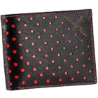 Classically crafted Black Genuine Leather Wallet with Red Circles from Leather Talks Classically crafted Black Genuine Leather Wallet with Red Circles from Leather Talks