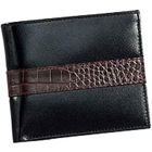 Genuine Leather Black Leather Wallet from Leather Talks for Men with Chris Brown Shaded Crocodile Skin Styled Patch Genuine Leather Black Leather Wallet from Leather Talks for Men with Chris Brown Shaded Crocodile Skin Styled Patch
