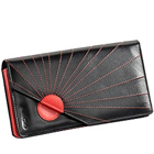 Black & Red Sunrise Designed Genuine Leather Ladies Wallet from Leather Talks Black & Red Sunrise Designed Genuine Leather Ladies Wallet from Leather Talks