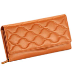 Brown Wave shaped Genuine Leather Ladies Wallet from Leather Talks Brown Wave shaped Genuine Leather Ladies Wallet from Leather Talks