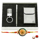 Free Rakhi, Roli Tilak and Chawal added with Exclusive Gift Set of Pen , Visiting Card Holder and Key Chain along with Free Rakhi, Roli Tilak and Chawal added with Exclusive Gift Set of Pen , Visiting Card Holder and Key Chain along with