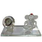 Phenomenal Crystal Ganesh with Table Clock Stand Phenomenal Crystal Ganesh with Table Clock Stand