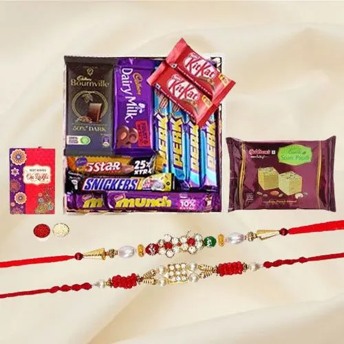 Chocolate Binge With Rakhi Pair