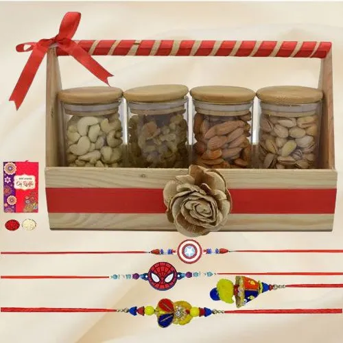 Family Rakhi with Healthy Burst Dry Fruits