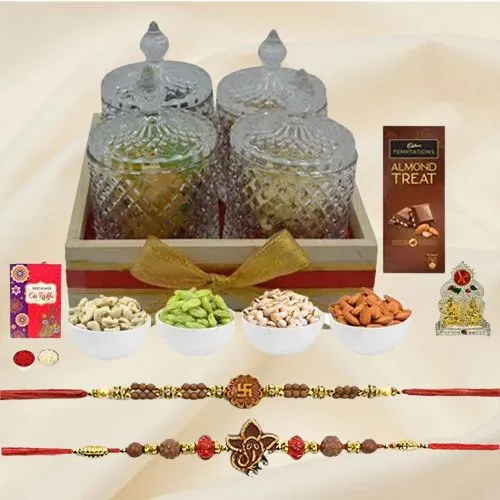 Elegant Rakhi N Flavoursome Dry Fruits