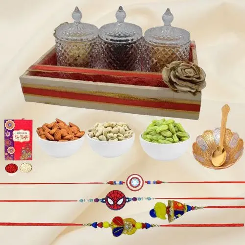 Fancy Dry Fruits Jars N Coolest Family Rakhi