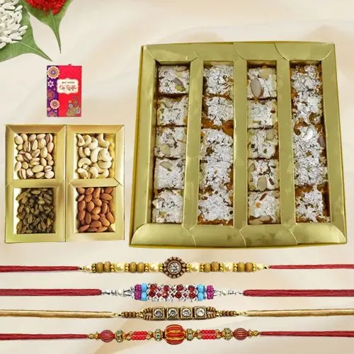 Dazzling Fancy Rakhi and Sweets