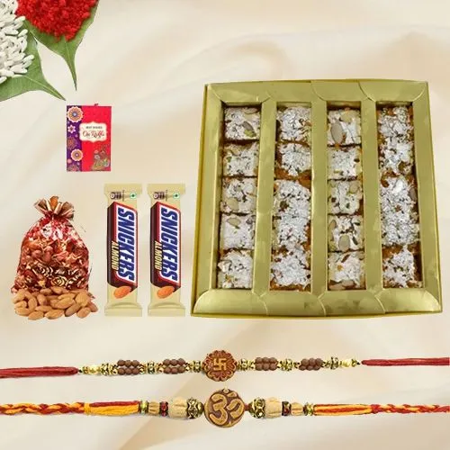 Auspicious Rakhi N Sweets pair