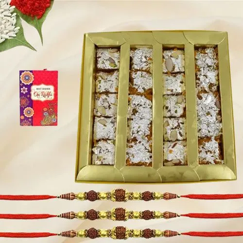 Rudrakhsha Rakhi n Sweet Blessings