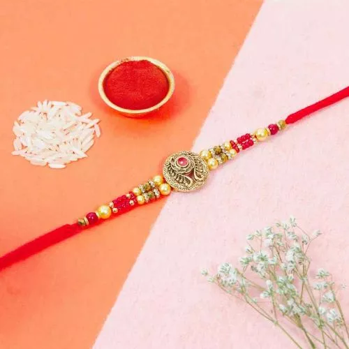 Beautiful Kundan Rakhi for Bhai