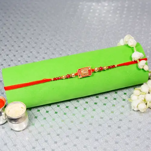 Kundan Pearl Rakhi for Bhaiya