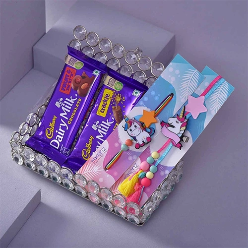 Exquisite Unicorn Girl Rakhi Combo