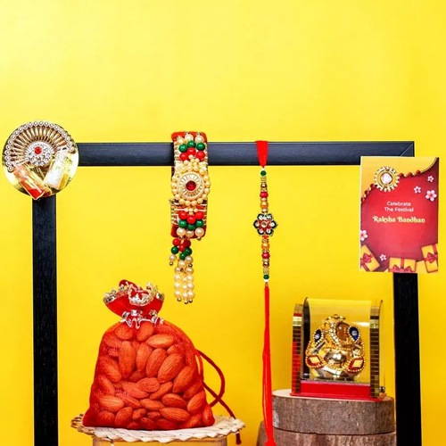 Exquisite Bhaiya Bhabhi Rakhi Platter