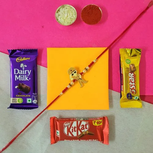 Quirky Little Singham Rakhi N Chocolate Delight