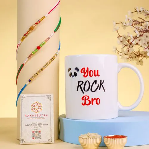Designer Rakhi Trio with Mug