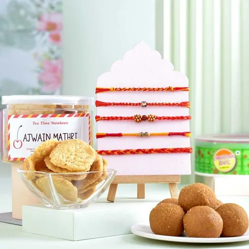 Festive Rakhis N Snacks Gifts Box