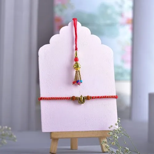 Joyful Ganesha Bhaiya Bhabhi Rakhi Pair