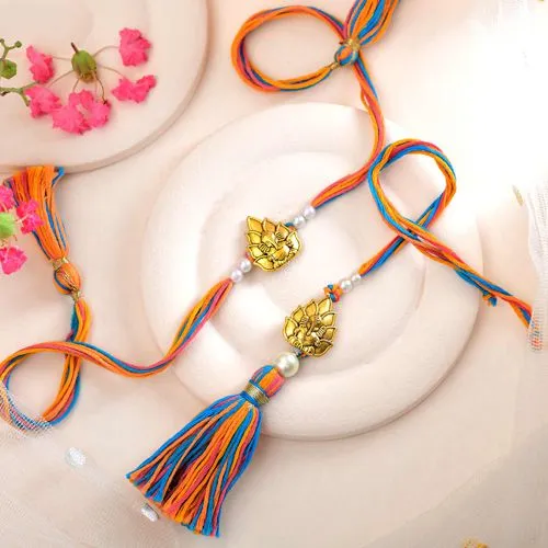 Sacred Ganesha Bhaiya Bhabhi Rakhi Set