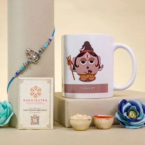 Rakhi Love  Shiva Mug  N  Rakhi Gift Set