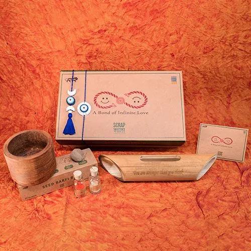 Harmonious Nazarbattu Lumba Rakhi Set