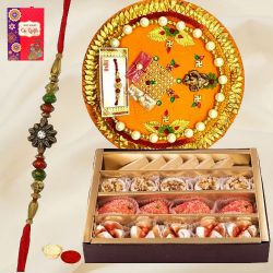 Tasty <font color=#FF0000>Haldiram</font> Mixed Sweets and Designer Rakhi Thali Tasty <font color=#FF0000>Haldiram</font> Mixed Sweets and Designer Rakhi Thali
