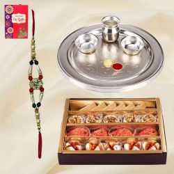 Showy Thali and Endearing Aura of Raksha Bandhan with Toothsome Sweets Showy Thali and Endearing Aura of Raksha Bandhan with Toothsome Sweets