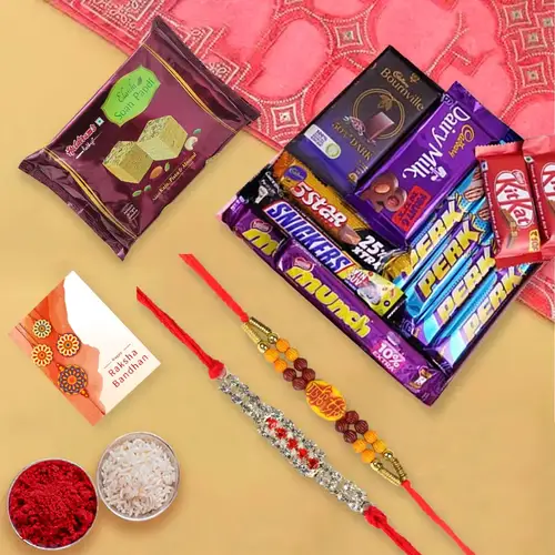 Drooling Chocolate n Fancy Rakhi Duo