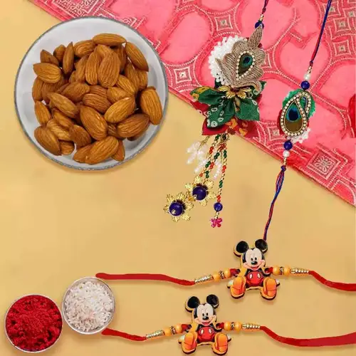 Exclusive Family Rakhi Set with Almonds