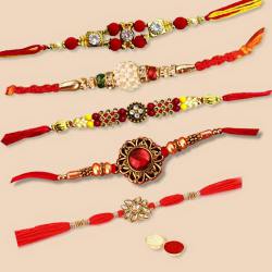 Trendsetting Wrist Band of Regular Rakhi Set Trendsetting Wrist Band of Regular Rakhi Set