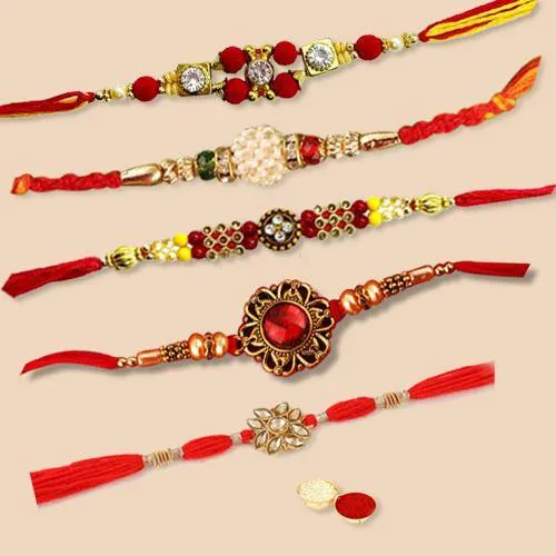 Trendsetting Wrist Band of Regular Rakhi Set