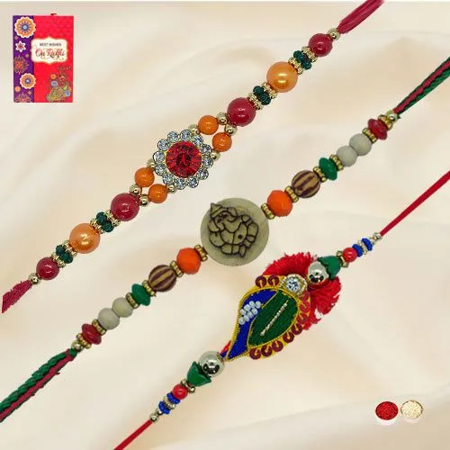 Designer Rakhi Set 4 Pcs