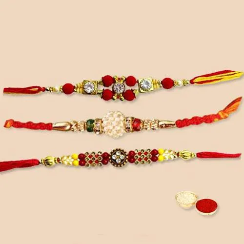 Designer Rakhi Set 3 Pcs