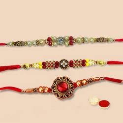 Designer Rakhi Set 3 Pcs Designer Rakhi Set 3 Pcs
