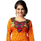 Fabulous Art Silk Women Printed Suit in Multi Colour Fabulous Art Silk Women Printed Suit in Multi Colour