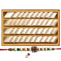 Relishing Badam Katli From <font color=#FF0000>Haldiram</font> with 1 Free Designer Rakhi , Roli , Tilak and Chawal Rakshabandhan Relishing Badam Katli From <font color=#FF0000>Haldiram</font> with 1 Free Designer Rakhi , Roli , Tilak and Chawal Rakshabandhan
