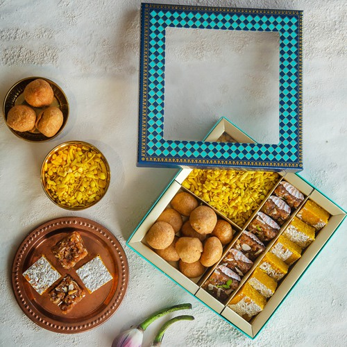 Premium Kesar Sweets Assortments with Savories Gift Box